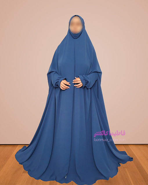 چادر نماز ساده رنگی آبی